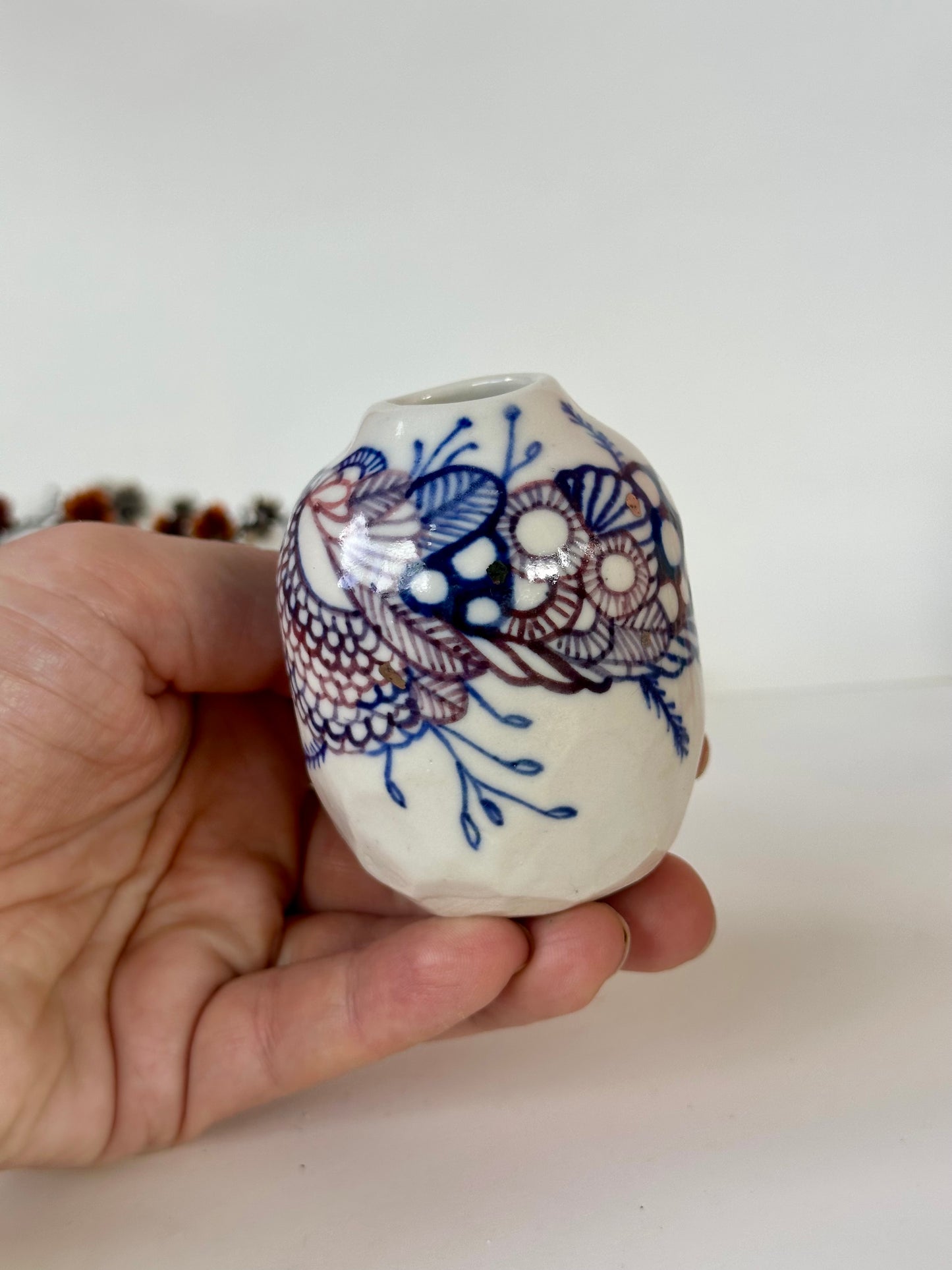 Hand Painted ‘seafoam’ Porcelain Vase