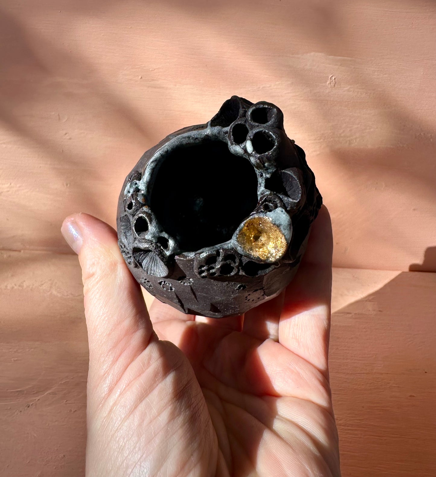 Black Coral Porcelain Vase