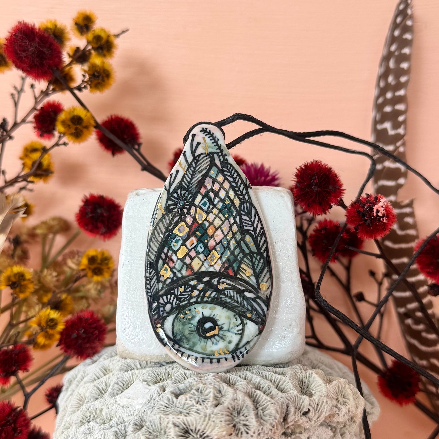 Hand Painted ‘Protective Eye’ Pendant