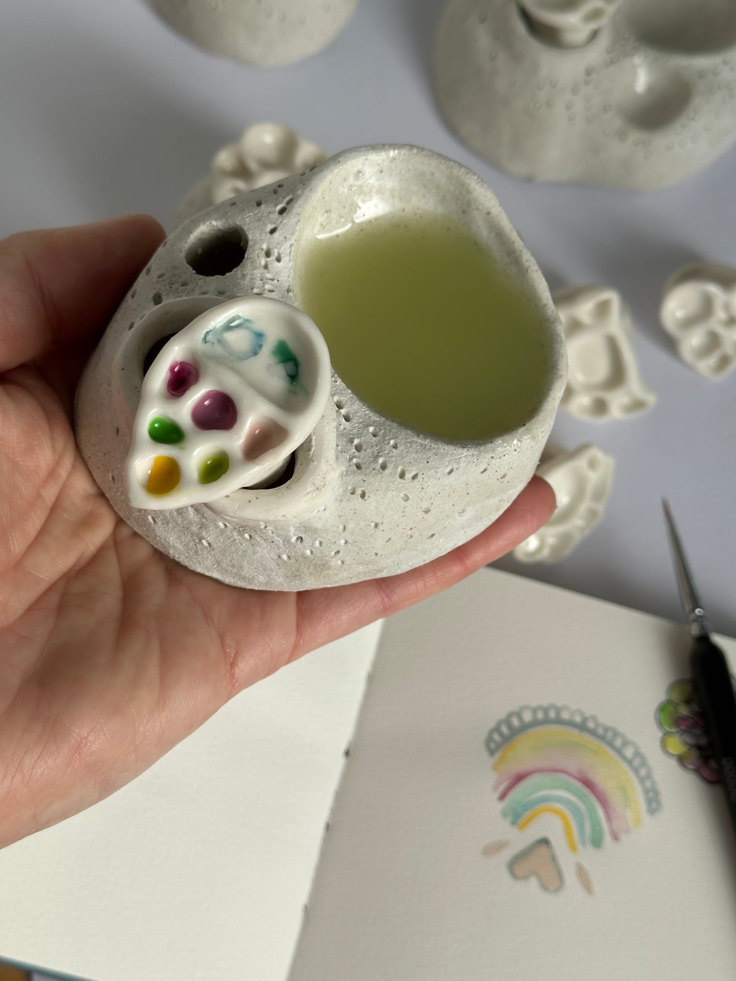 Ring Holder / Water Dish for Paint Palette Rings