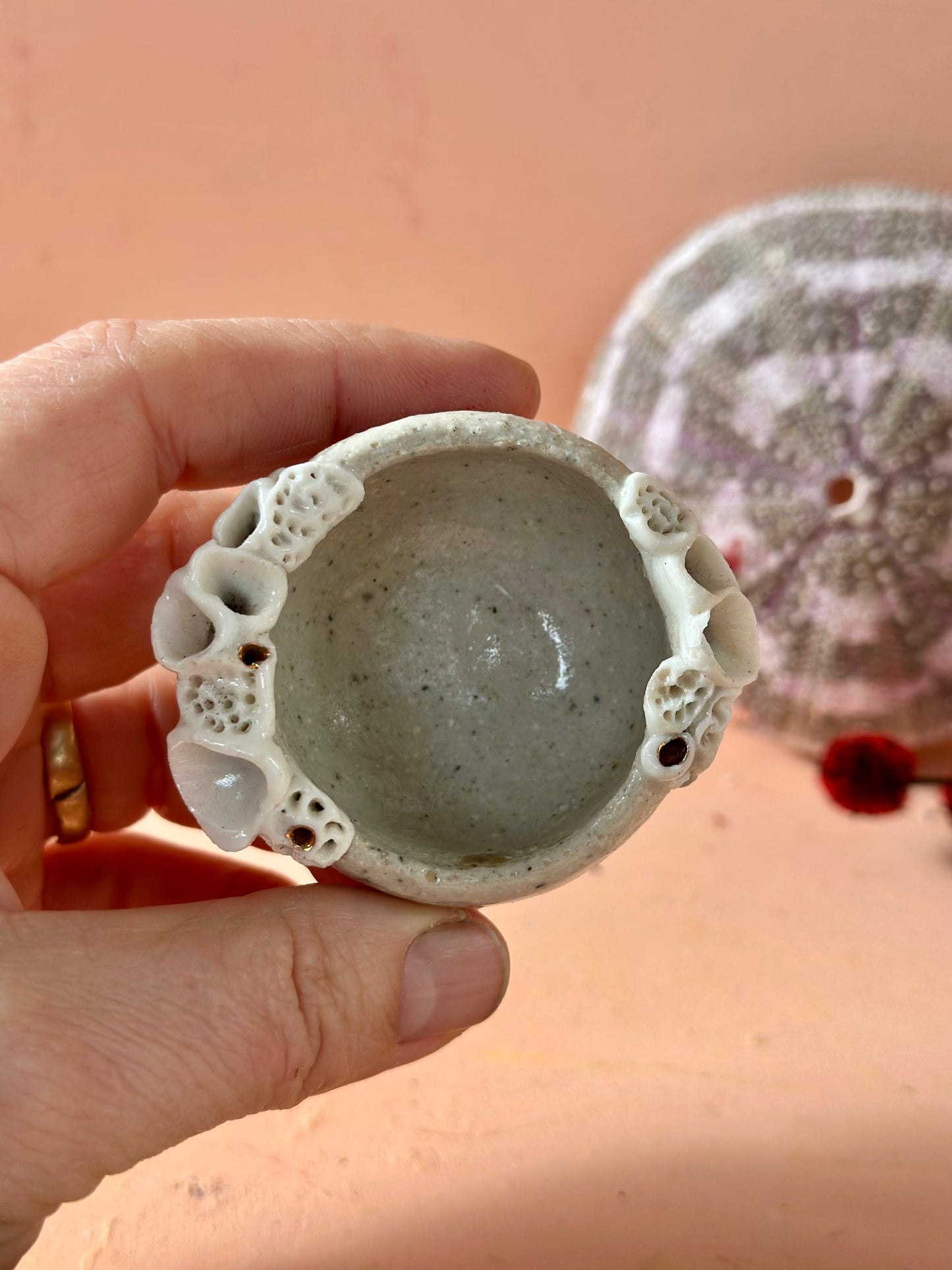 Hand formed ‘coral’ Trinket / salt Dish