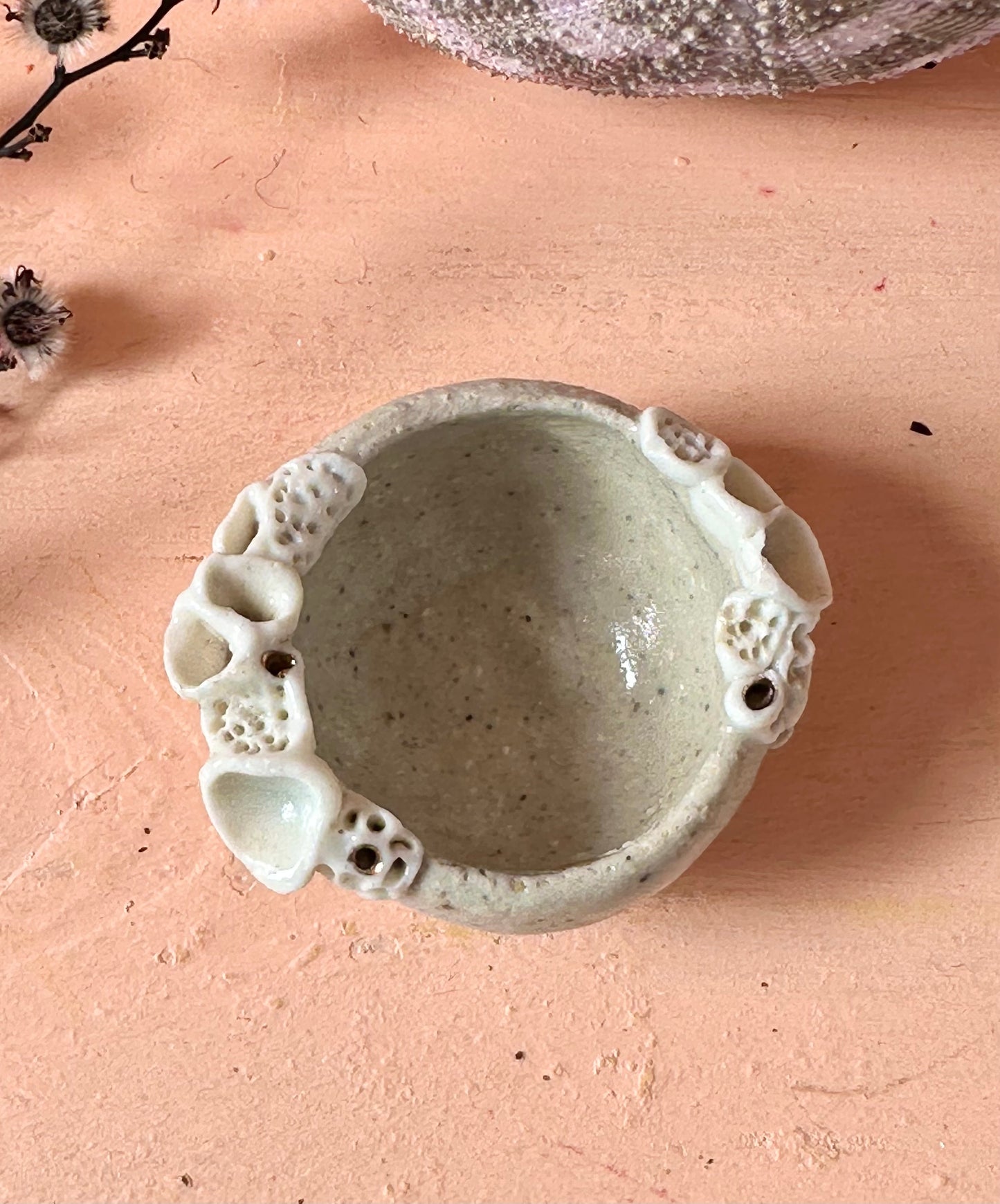 Hand formed ‘coral’ Trinket / salt Dish
