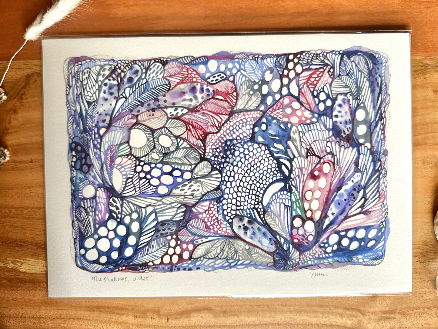 ‘The shallows, violet’ giclee print in A3, A4 or a5