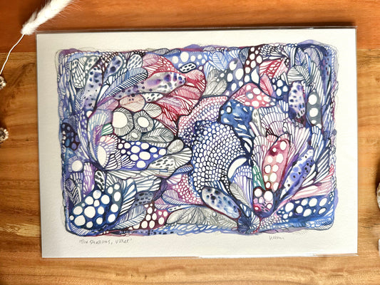 ‘The shallows, violet’ giclee print in A3, A4 or a5