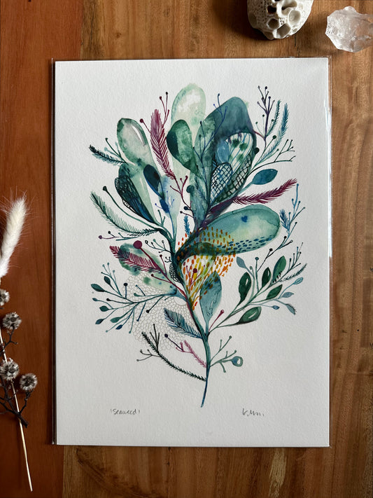 ‘Seaweed’ giclee print in A3, A4 or a5