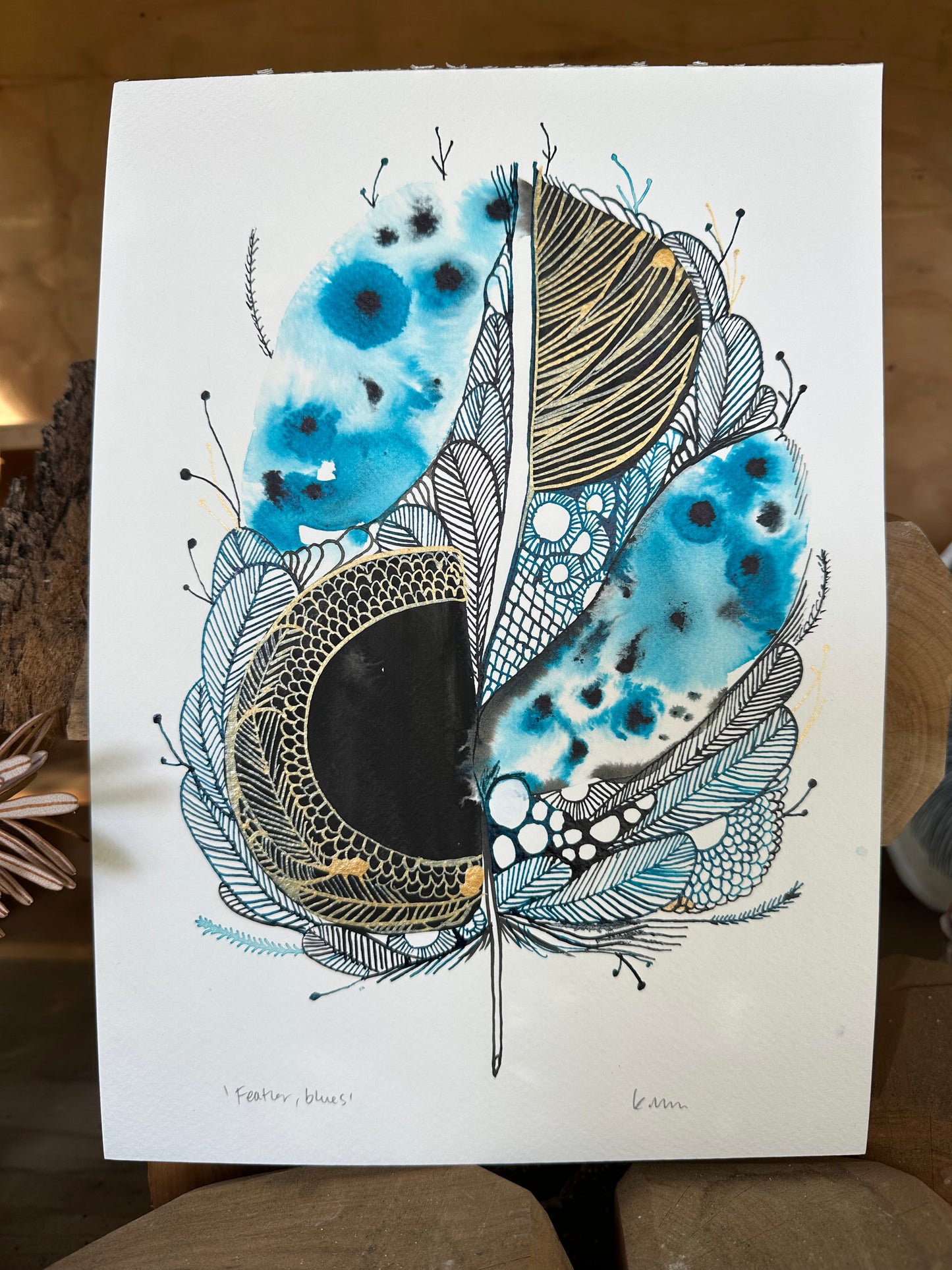 Feather, blues (A4)