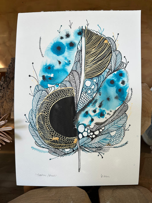 Feather, blues (A4)