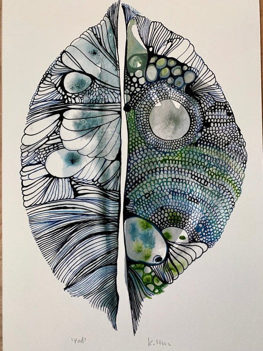 ‘Pod’ a5, A4 or a3 giclee print