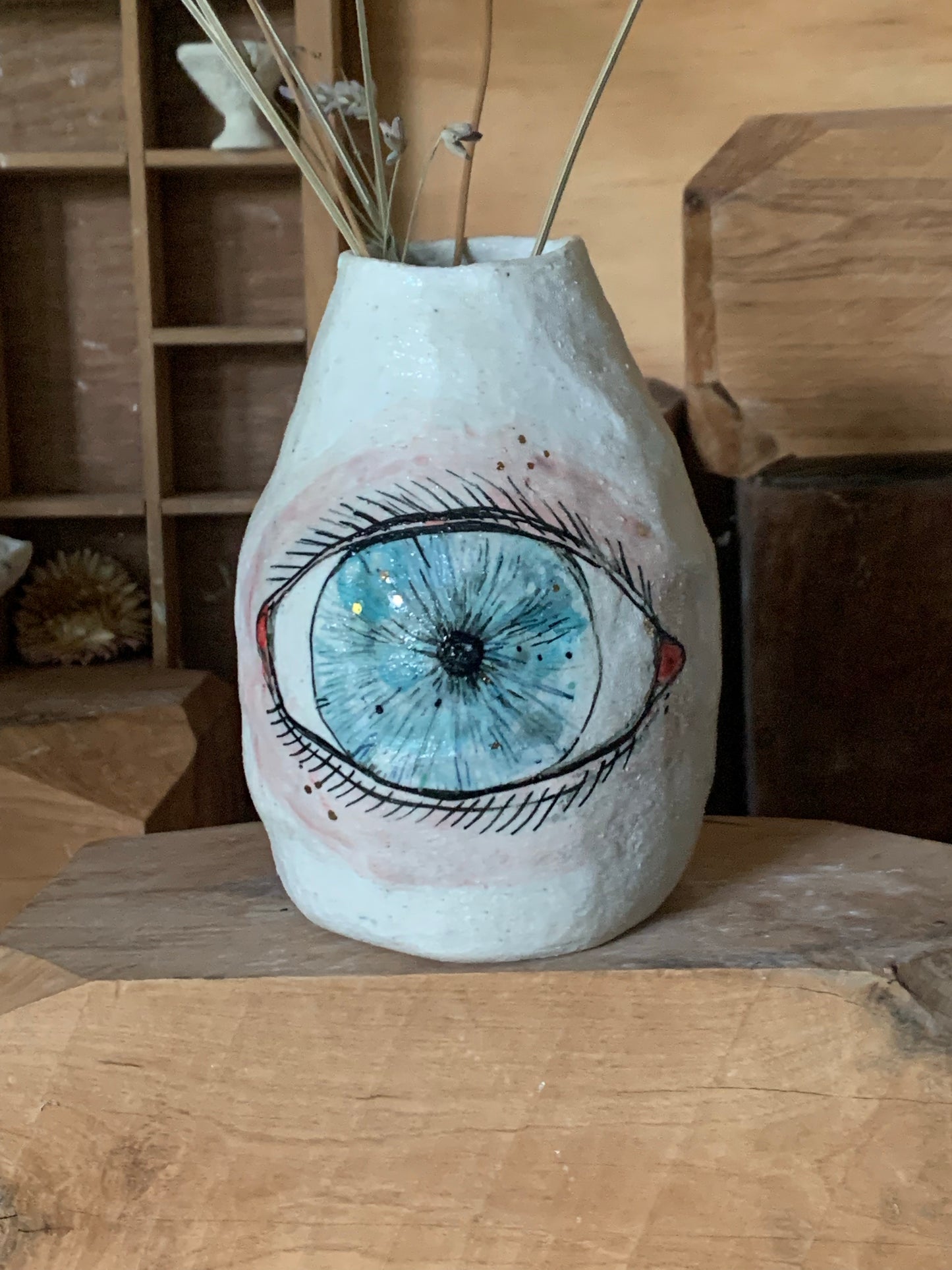 Hand painted ‘the protective eye’ vase