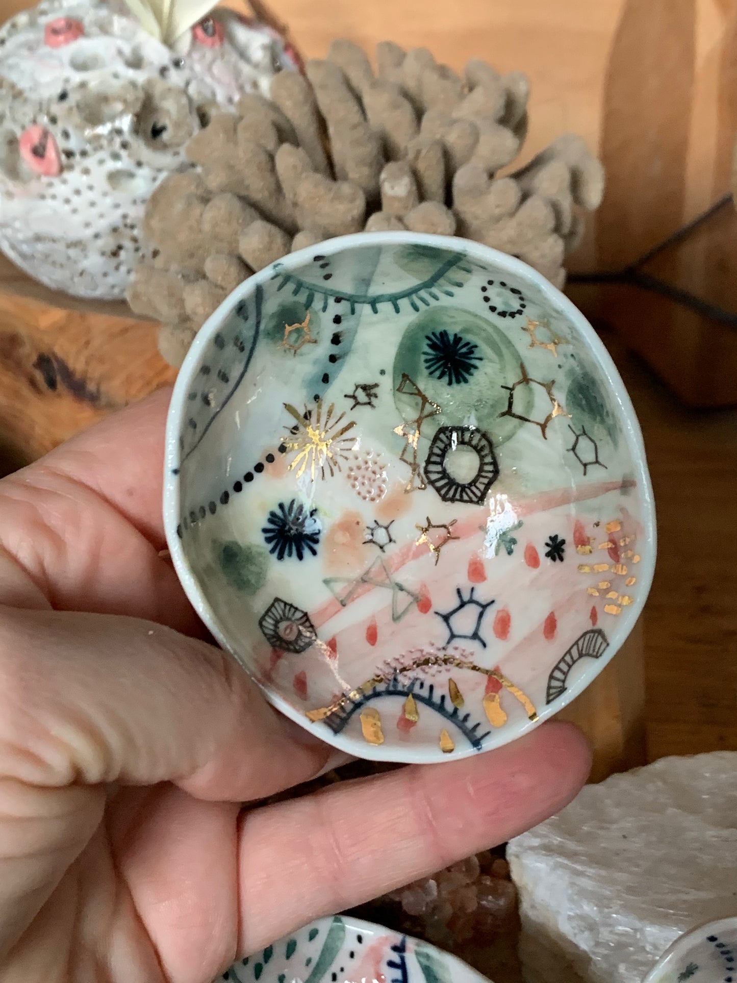 Hand Painted Small ‘stars and cells’ Bowl