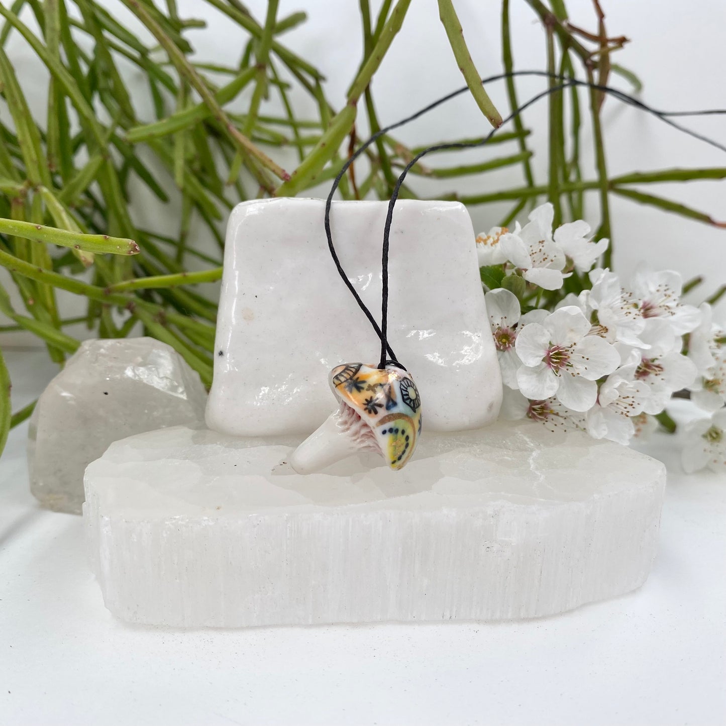 ‘Stars and Cells’ Mushroom Pendant