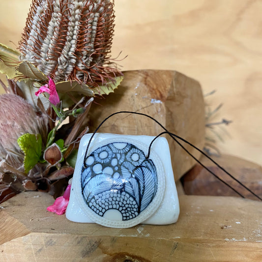 Hand Painted ‘Seafoam’ Pendant