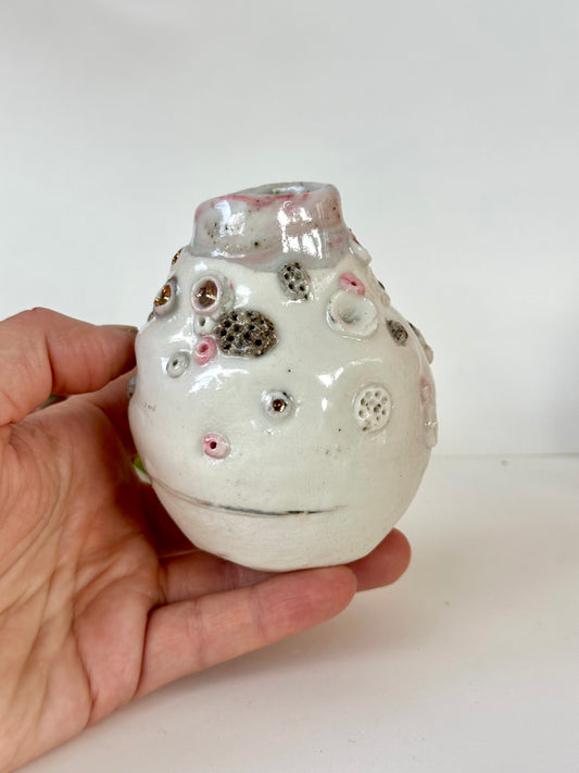 Hand Textured ‘Coral’ Porcelain Vase