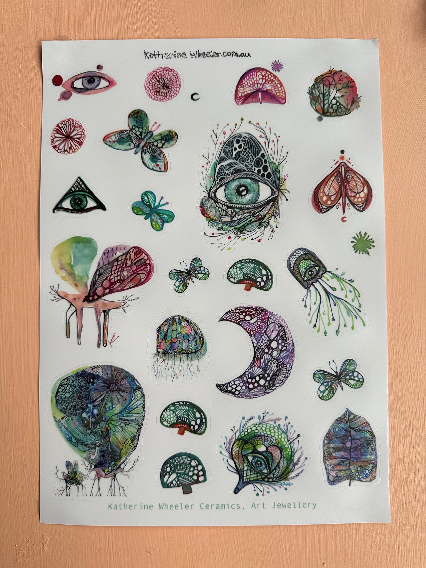 Sticker sheet, ‘Protective Eye’ A4 transparent