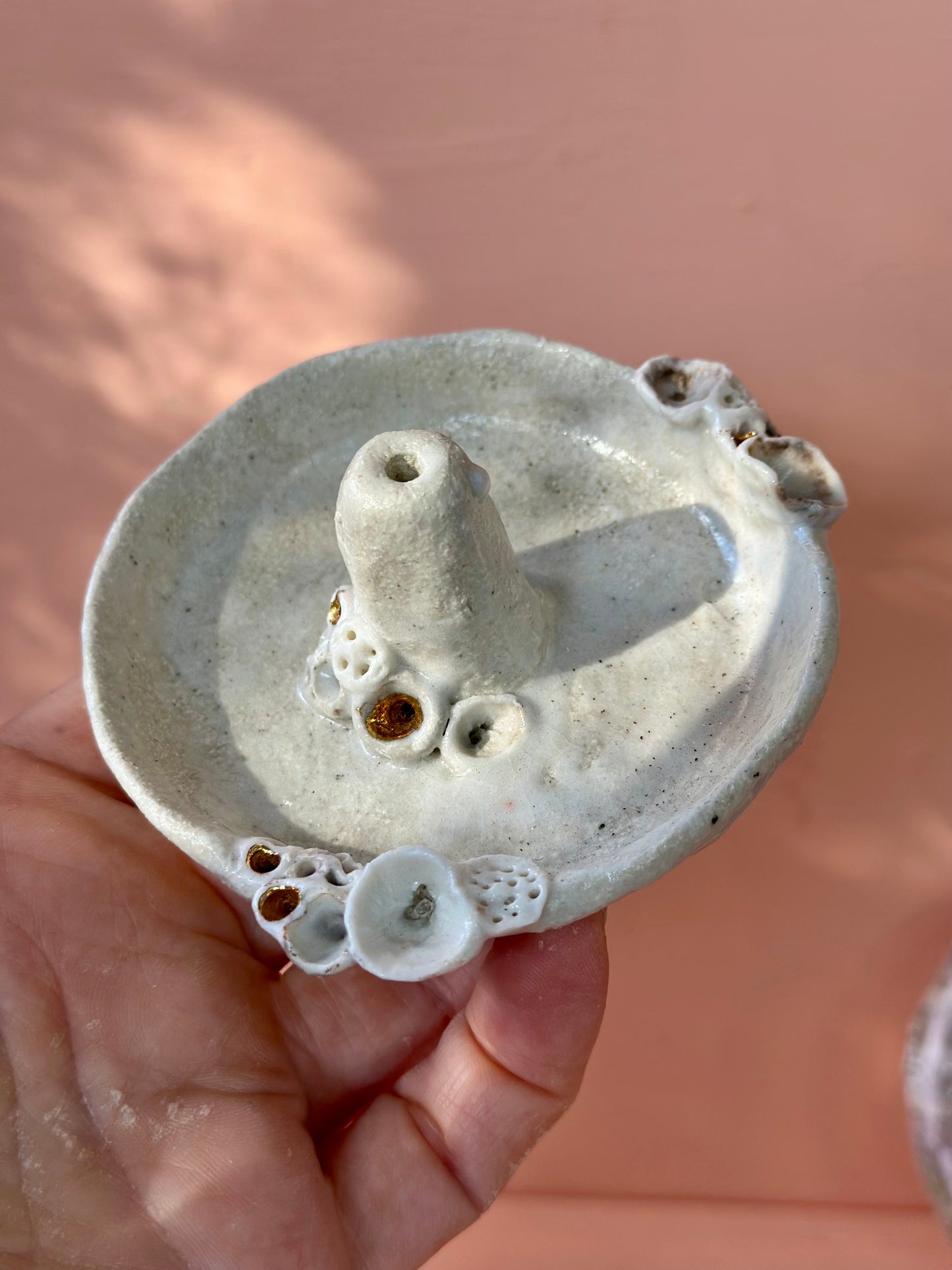 ‘Coral’ incense / flower holder