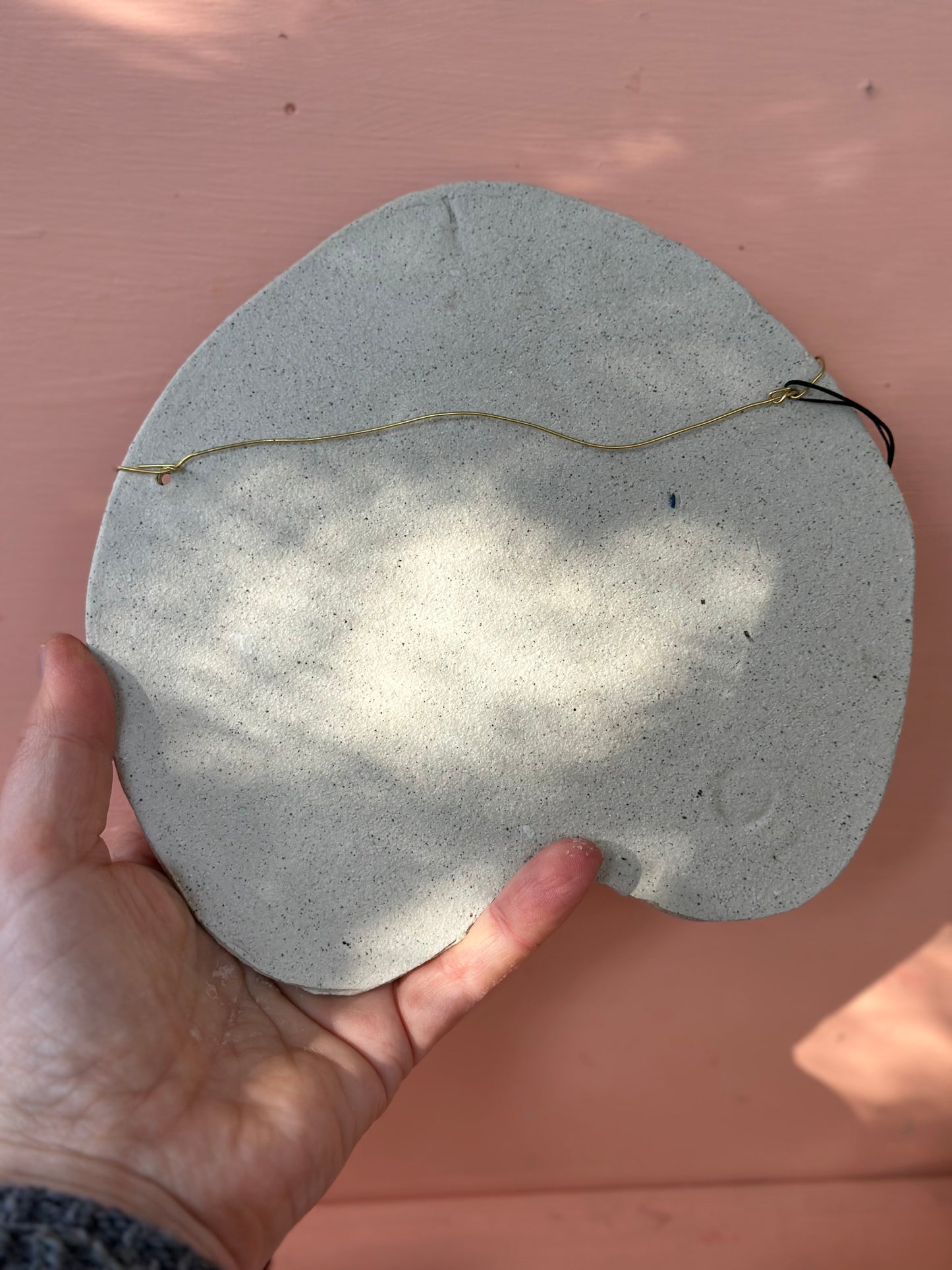 ‘Moth’ porcelain wall piece, with gold lustre detail