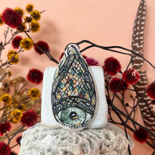 Hand Painted ‘Protective Eye’ Pendant