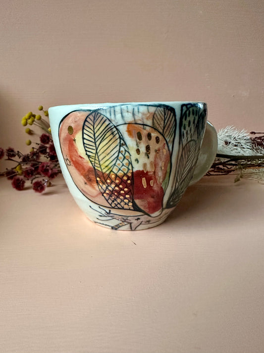 ‘Creature’ hand painted cup