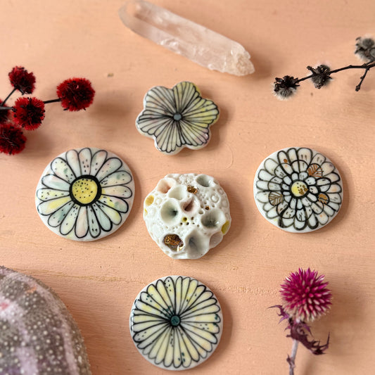 Porcelain Assorted Hand Crafted Fridge Magnet Set