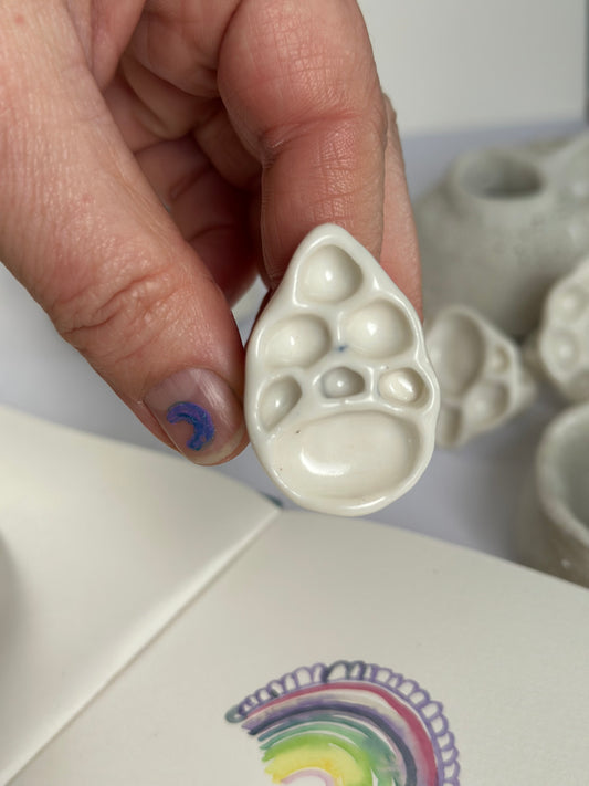 Tear Drop Paint Palette Porcelain Ring