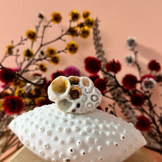 Hand Crafted ‘Rock Coral’ Ring size S