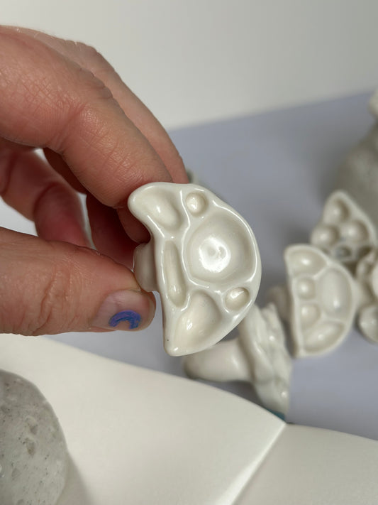 Crescent Paint Palette Porcelain Ring