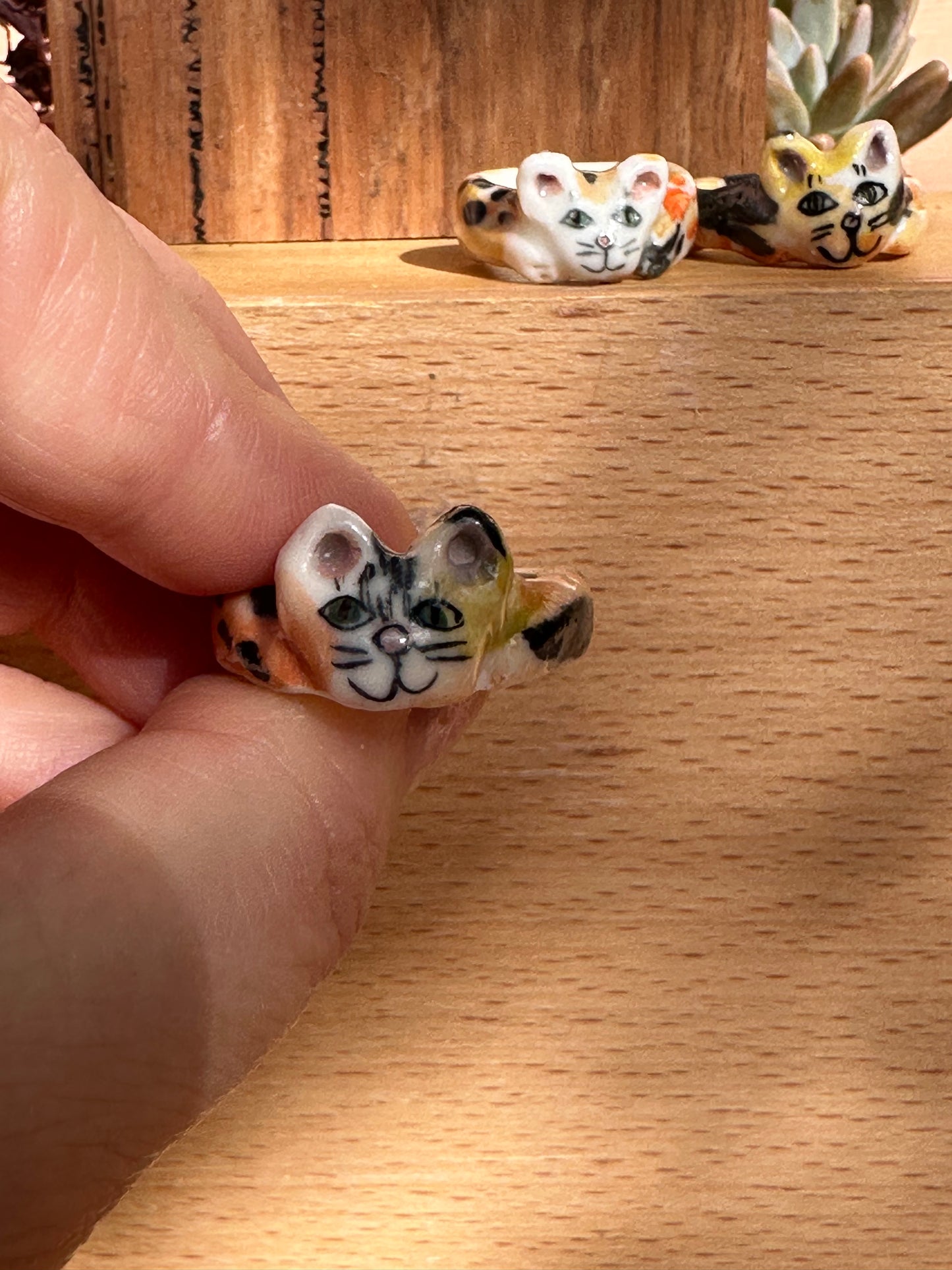 Hand made porcelain ‘cat’ ring, choose a size