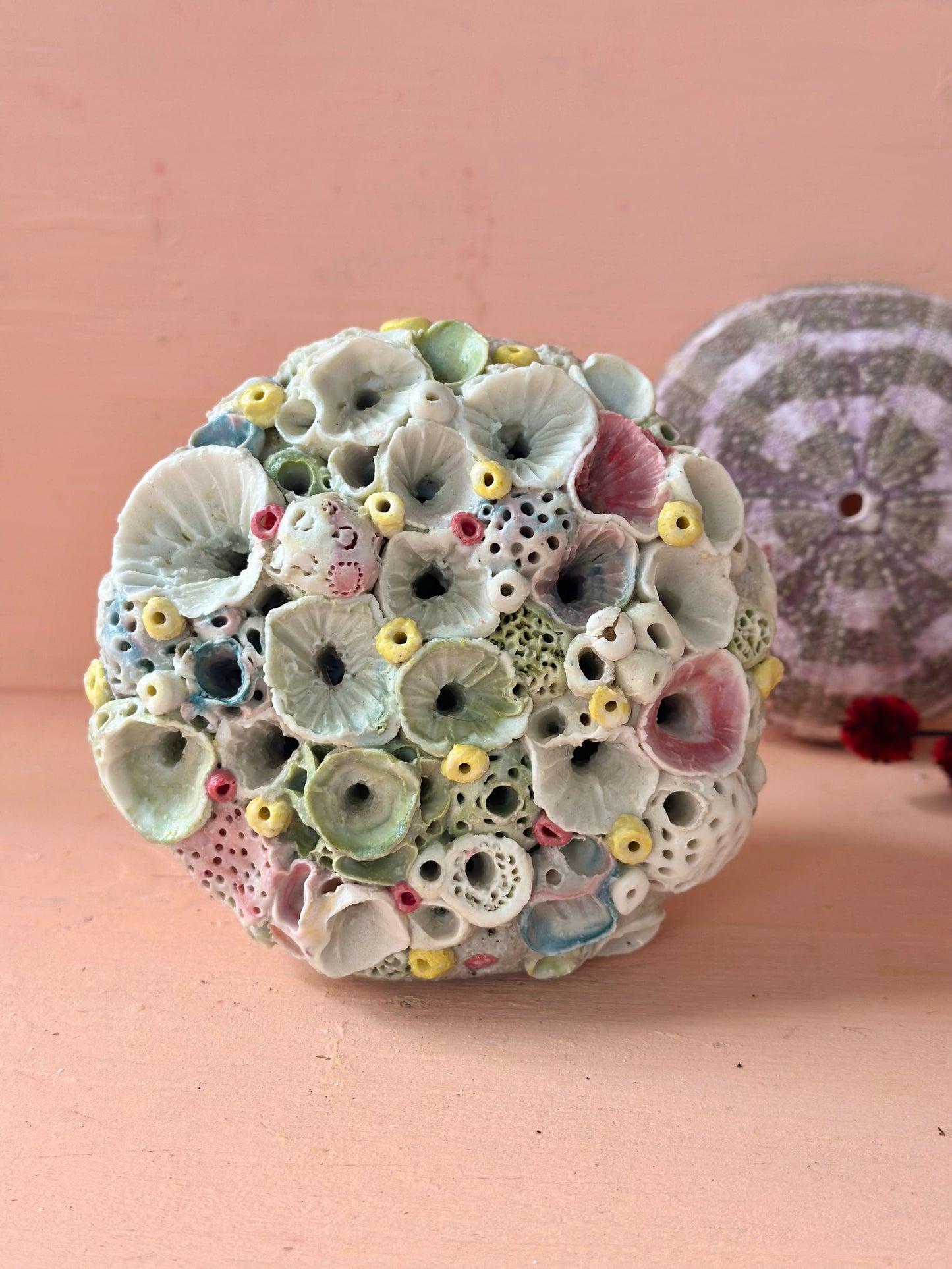 Coloured ‘Coral’ collection keeper/ paperweight