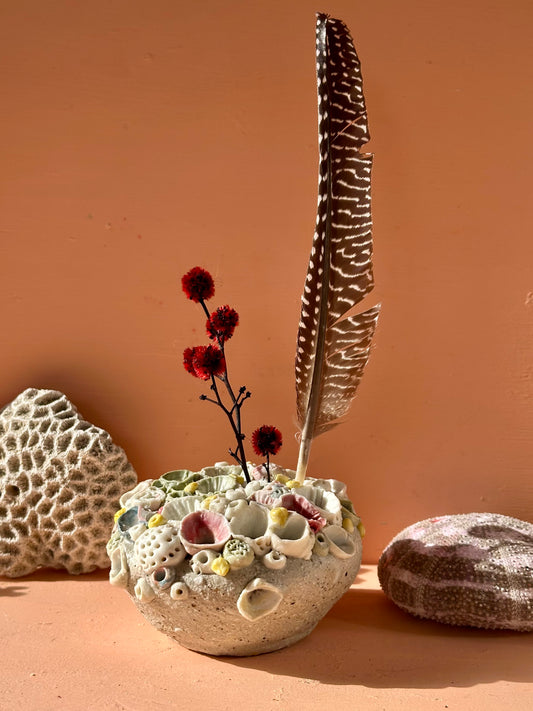 Coloured ‘Coral’ collection keeper/ paperweight