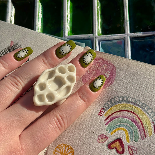 Diamond Paint Palette Porcelain Ring size O