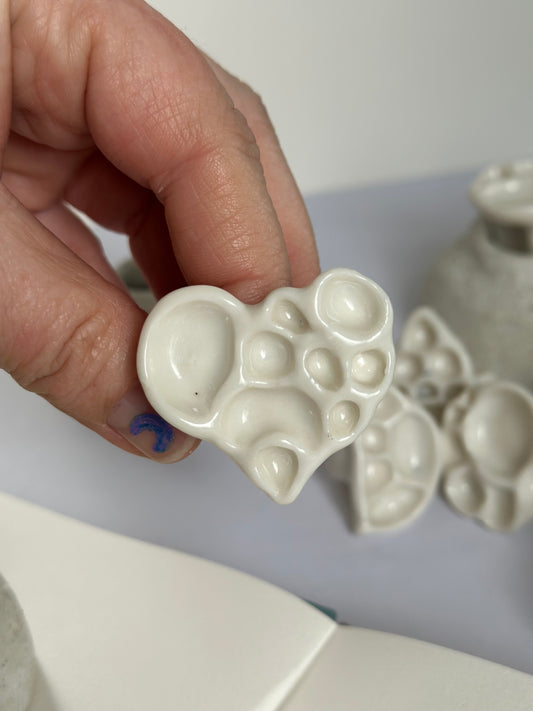Heart Paint Palette Porcelain Ring