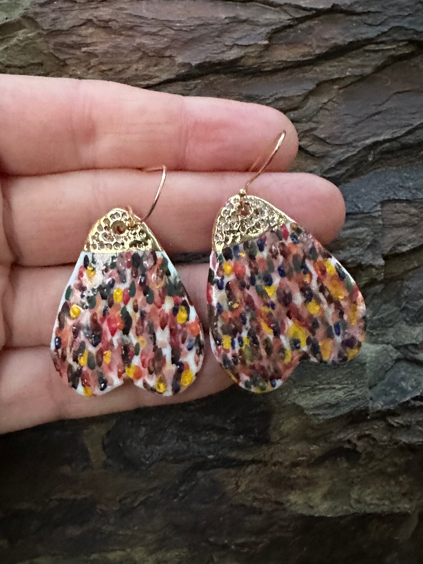 Hand Painted ‘Wings’ Porcelain Earrings