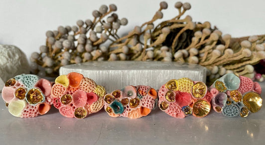 Multicolour ‘Rock Coral’ Ring Collection #3 - Choose a Size