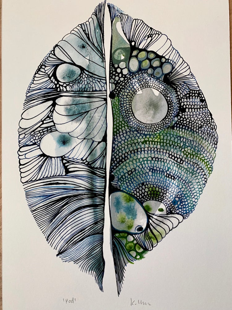 ‘Pod’ a5, A4 or a3 giclee print