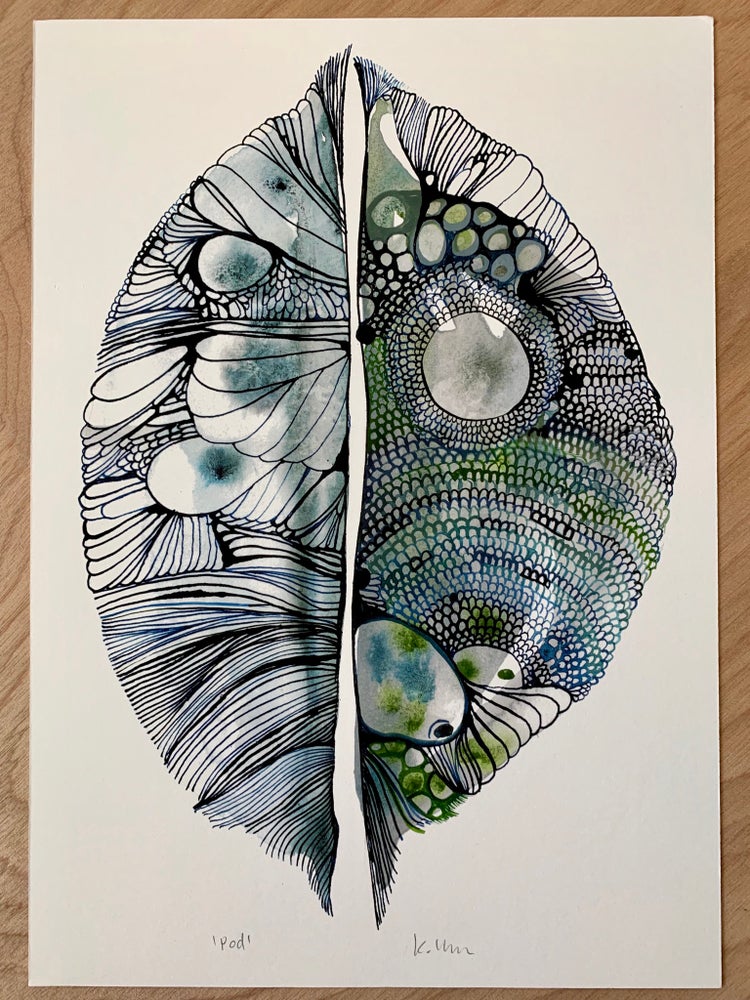 ‘Pod’ a5, A4 or a3 giclee print