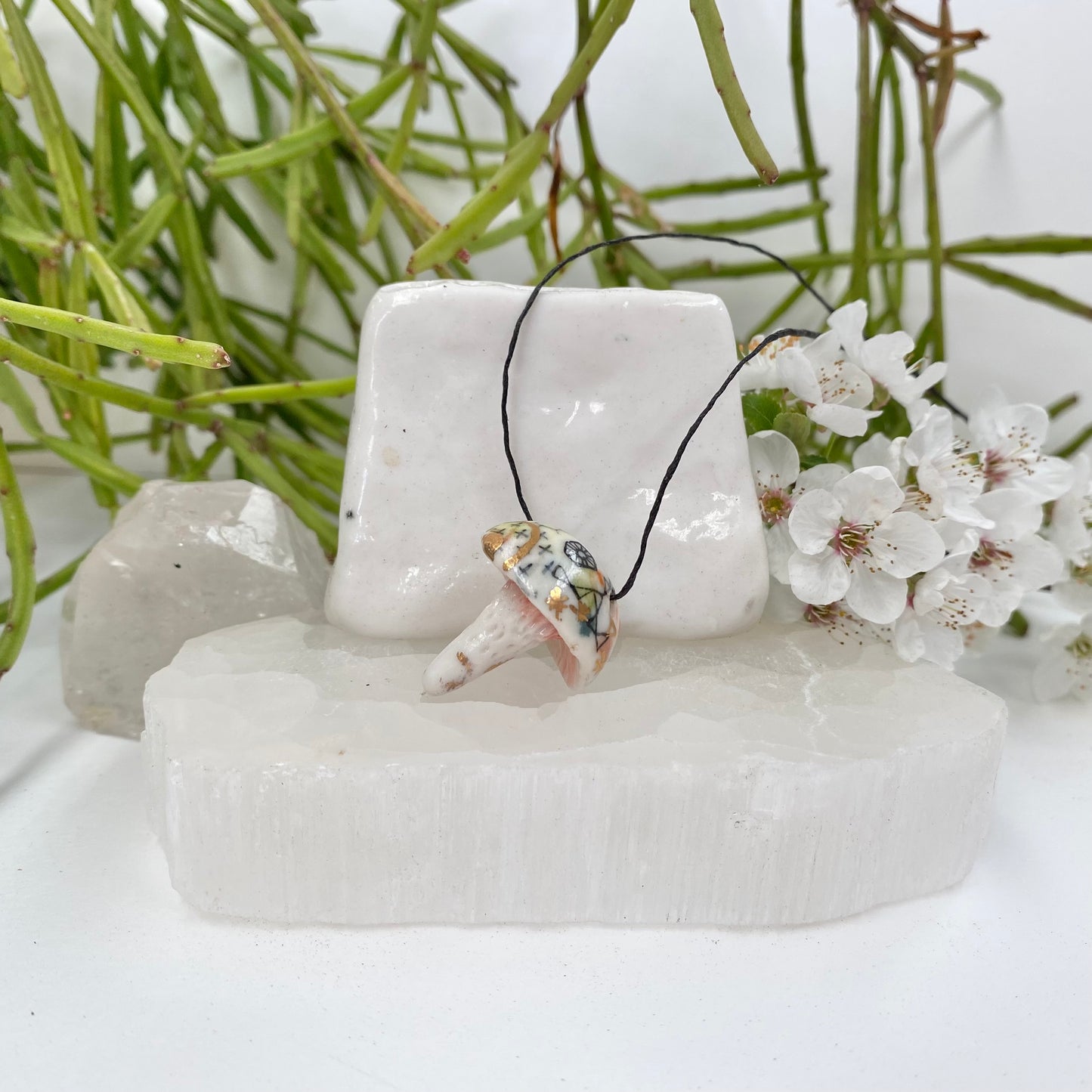 ‘Stars and Cells’ Mushroom Pendant