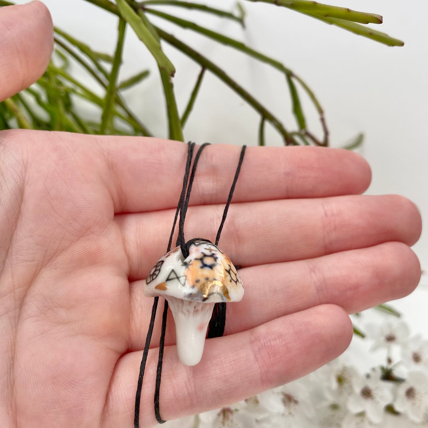 ‘Stars and Cells’ Mushroom Pendant