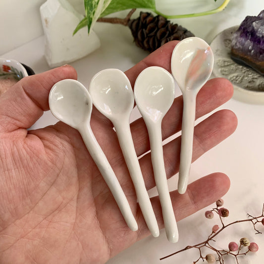 One porcelain small spoon