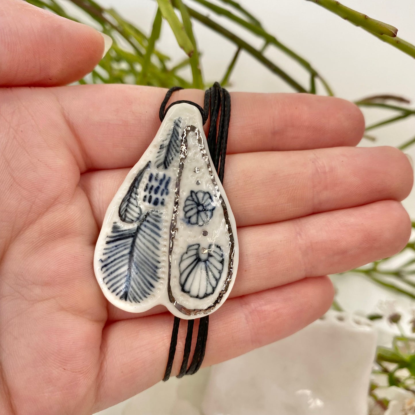 Porcelain ‘Wings’ Pendant